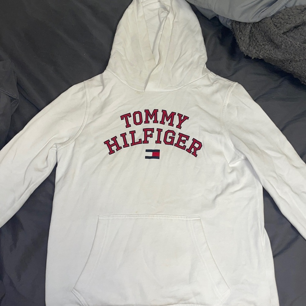 Tommy Hilfiger Size S Hoodie White/Red
